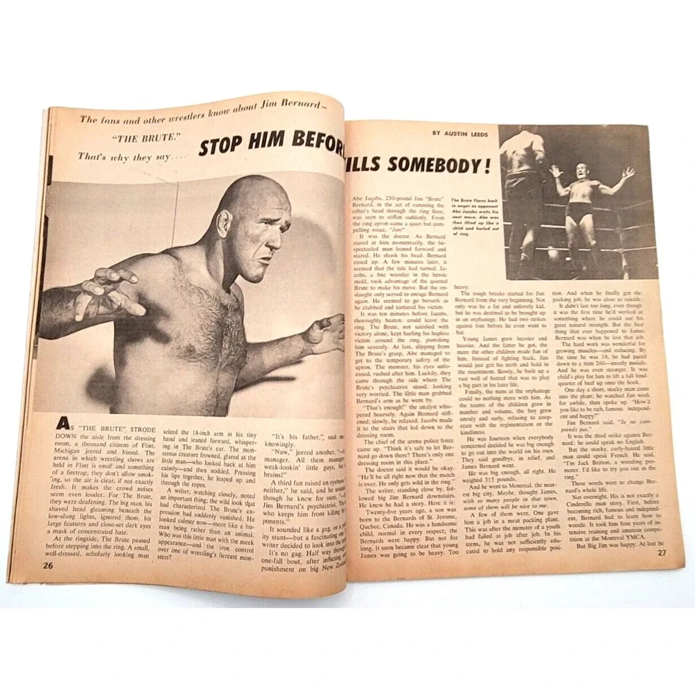 SPORTS REVIEW WRESTLING NOV 1974‎ WOMEN APARTMENT WRESTLING MR. WRESTLING II NWA